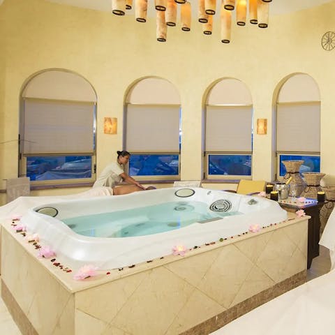 Indulge in a treatment at the complex's full spa