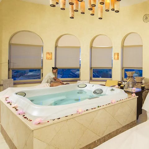 Indulge in a treatment at the complex's full spa