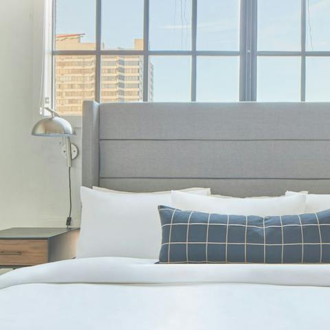 Sleep well in the comfortable bed after a long day