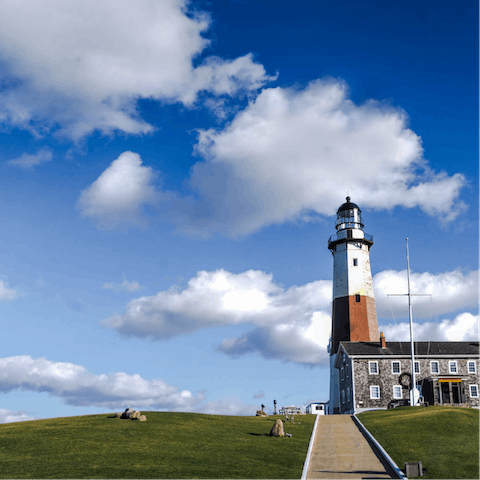 Take a drive to nearby Montauk and visit its historic lighthouse