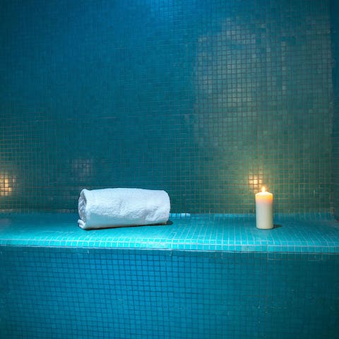 Sooth away any aches and pains in the Turkish Baths
