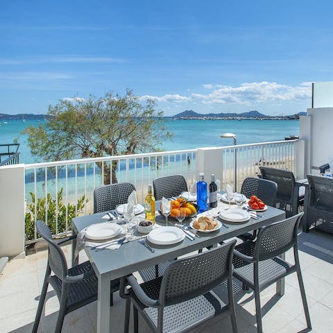 Come together for a seafood feast on the terrace