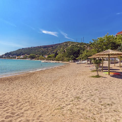 Take short, 10-metre walk to the sandy beach of Duće – this area is known for having some of Croatia's best beaches