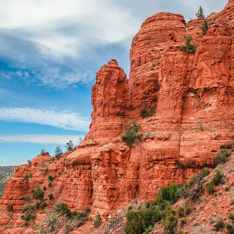 Explore the unique red rock formations of Sedona