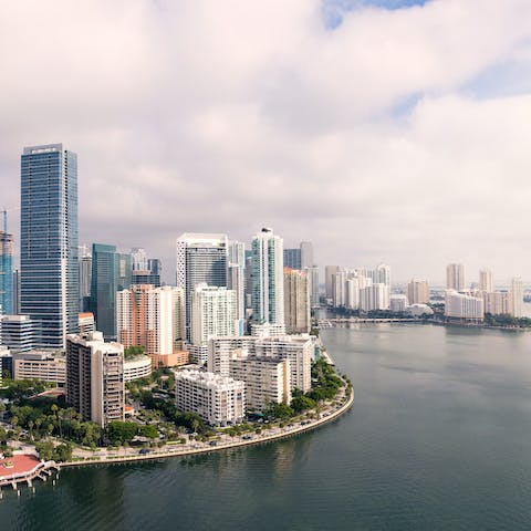 Explore Downtown Miami — it’s less than a 15-minute drive away