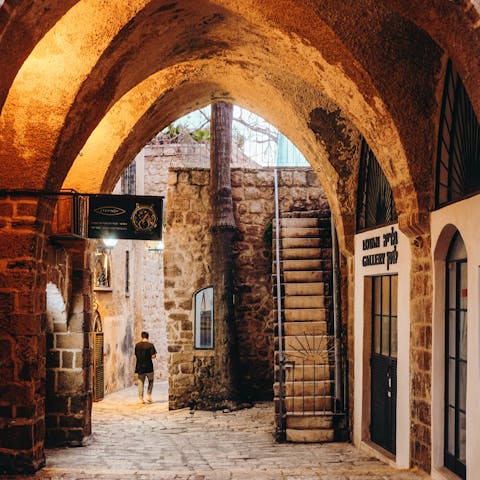 Take a tour of historic Old Jaffa before hitting the nearby sandy beach 