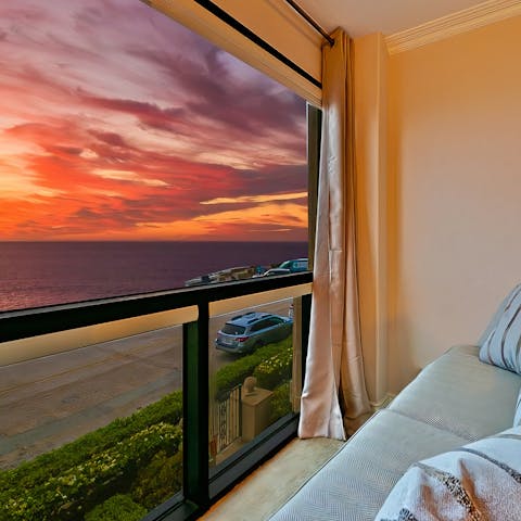 Gaze out at magical sunsets from the second bedroom