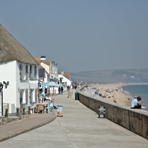 Pad a few metres along the promenade and enjoy the beach or Torcross's local pub