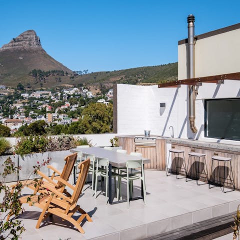 Look forward to lunching on the terrace before heading out for the day