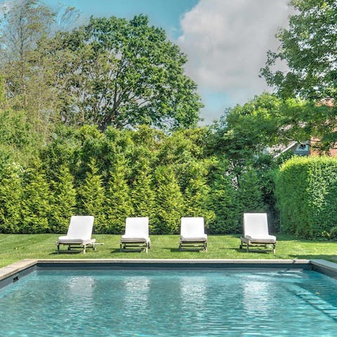 Enjoy a refreshing dip in the pool or lounge poolside in the sun
