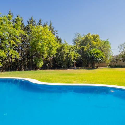 Look forward to floating about in the private pool on hot days