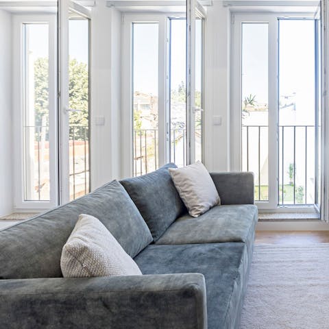 Sip coffee on your balcony each morning