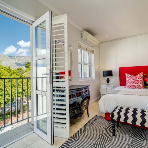 Step out of bed and open your Juliet balcony door for the best views