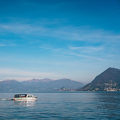 Enjoy a peaceful boat ride on Lake Como to take in the sights