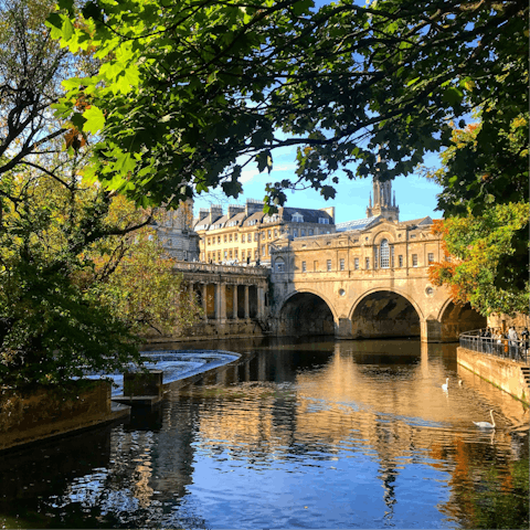 Stay in the beautiful city of Bath, just a short walk from its historic centre 