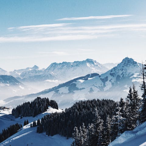 Take an eighteen-minute journey to Hochkrimml to ski down the slopes