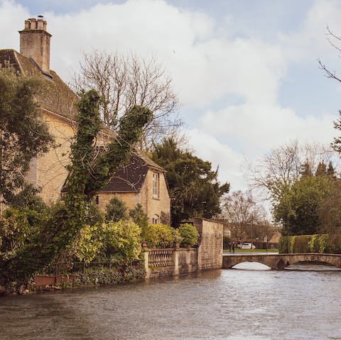 Browse the charming boutiques in Burton-on-the-Water, a fifteen-minute drive away