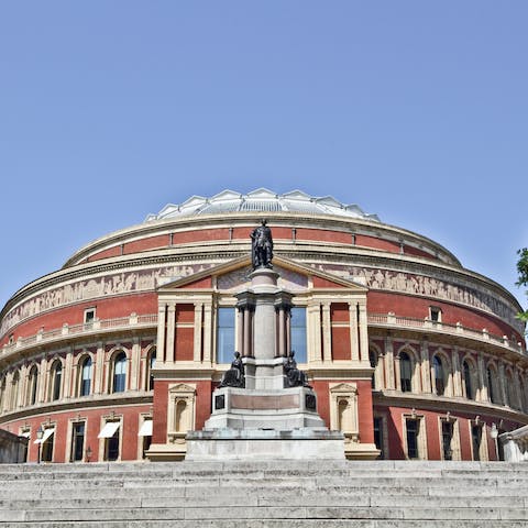 Enjoy a night of music at the Royal Albert Hall, just a four-minute cab ride from your building