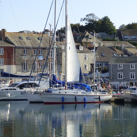 Sample the celebrity restaurants in Padstow – a fifteen-minute walk away