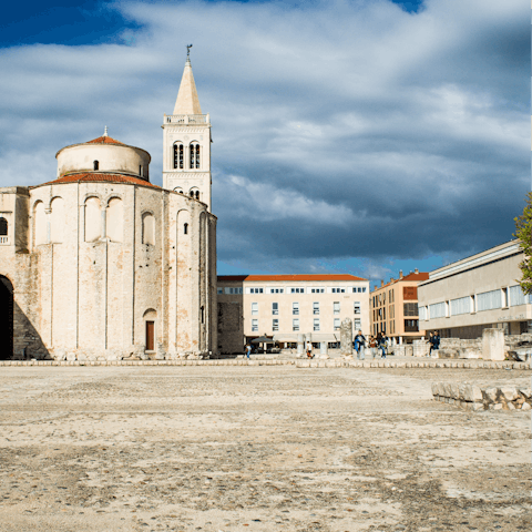 Hop in the car and drive over to the centre of Zadar in fifteen minutes