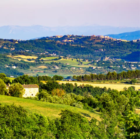 Explore medieval villages and follow hiking trails across Umbria