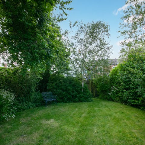 Enjoy a picnic on the lawn on a sunny afternoon