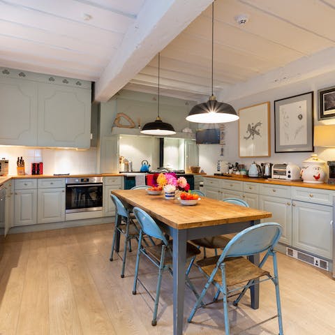 Feast together in the modern country kitchen