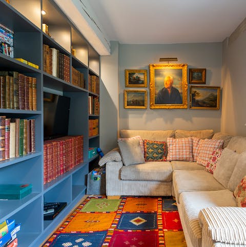 Snuggle up in the cosy reading room
