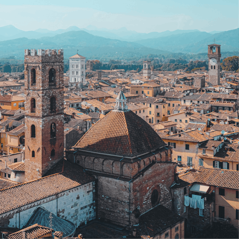 Visit the historic city of Lucca – within easy driving distance