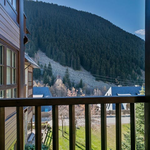 Admire the majestic mountain vistas from your balcony 