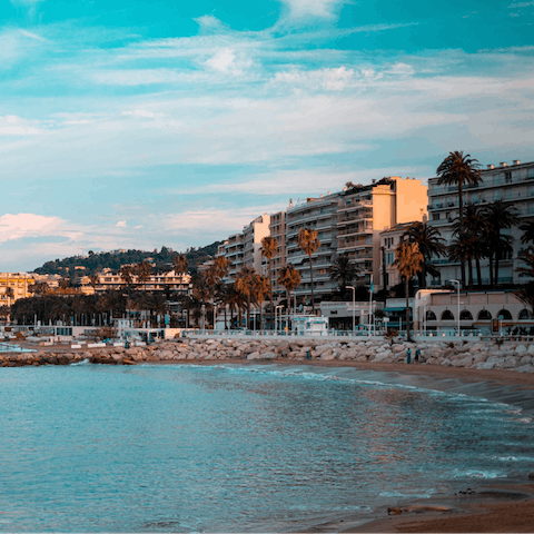 Go for a swim in the glittering waters of Croisette Beach