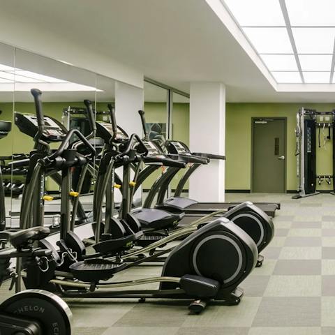 Keep on top of your fitness in the on-site gym