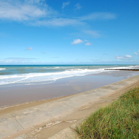 Step out of your door and make the short walk down to the beach