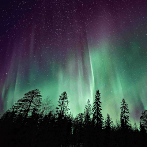 Try to catch sight of the Northern Lights from your balcony