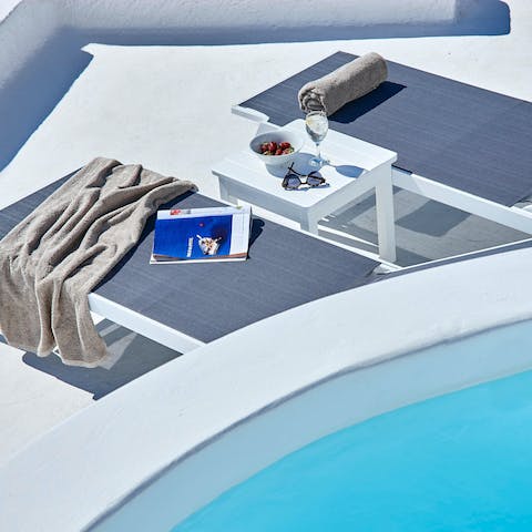 Enjoy a dip in the Jacuzzi or spread out on the sun lounger