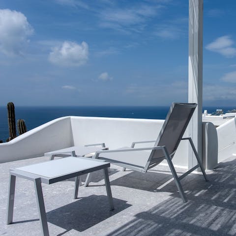 Sneak up to the terrace with a good book and enjoy a blissful afternoon