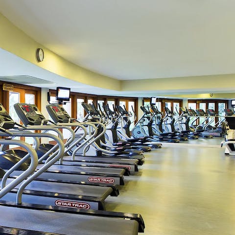 Keep on top of your fitness goals with the communal gym