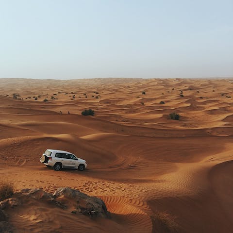 Discover the endless dunes of Dubai's desert on an unforgettable off-road expedition