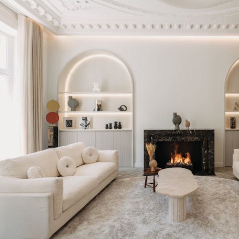 Gather around the fireplace when the Paris air turns chilly