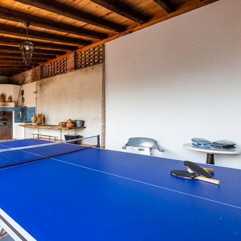 Break into a sweat with a game of table tennis