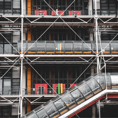 Visit the Pompidou Centre, just a ten-minute walk away