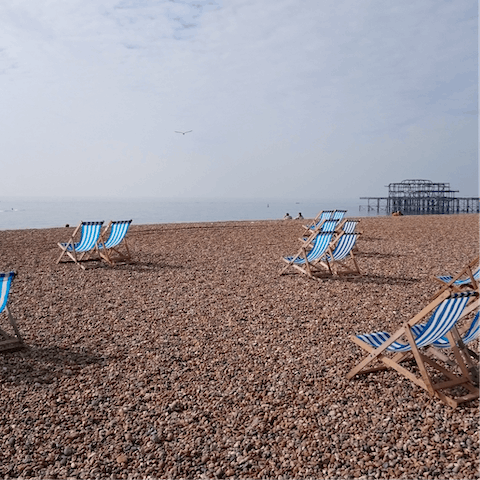 Explore the sights of beautiful Brighton Beach, a twenty-five-minute walk along the coast