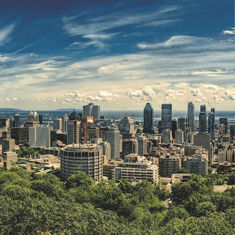 Visit the Mt. Royal for skyline views over the city, just a ten-minute taxi ride away
