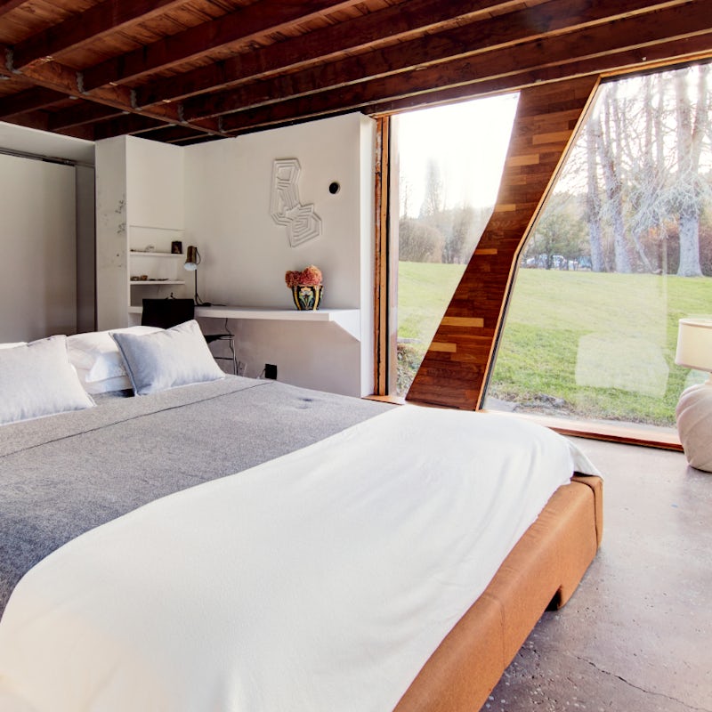 Wake up to views of the birch tree-studded grounds