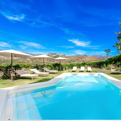 Soak up the sunshine from the private pool