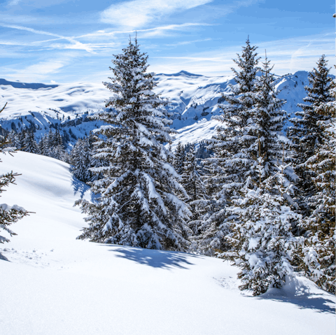 Stay at the entrance of Megève, a short walk from the ski lifts