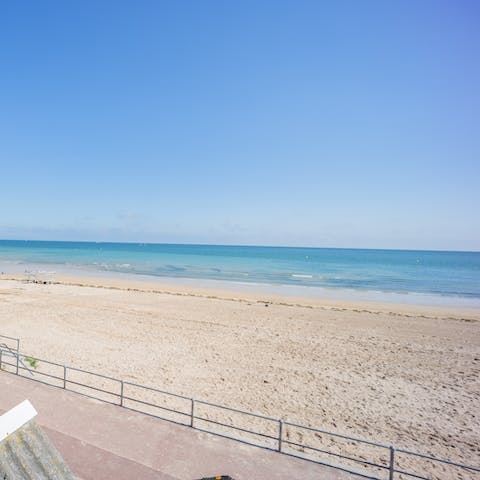 Go for a leisurely stroll along Luc-sur-Mer Beach, a four-minute walk from home