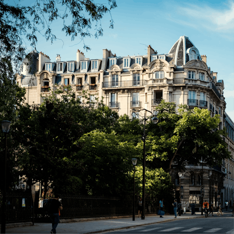 Take a stroll around the local area to see typical Parisian architecture