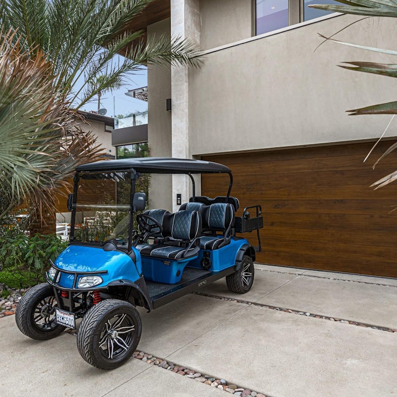 Rent a golf cart to travel along the coast with ease