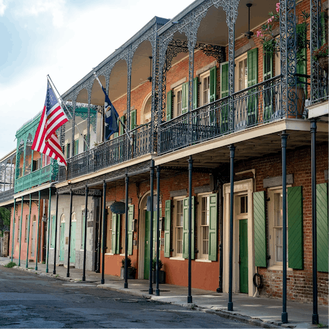 Wind your way through the streets of Mid-City towards the Historic New Orleans Collection - only a fifteen-minute walk away 